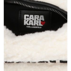 Karl Lagerfeld x Cara Delevingne faux-shearling crossbody bag